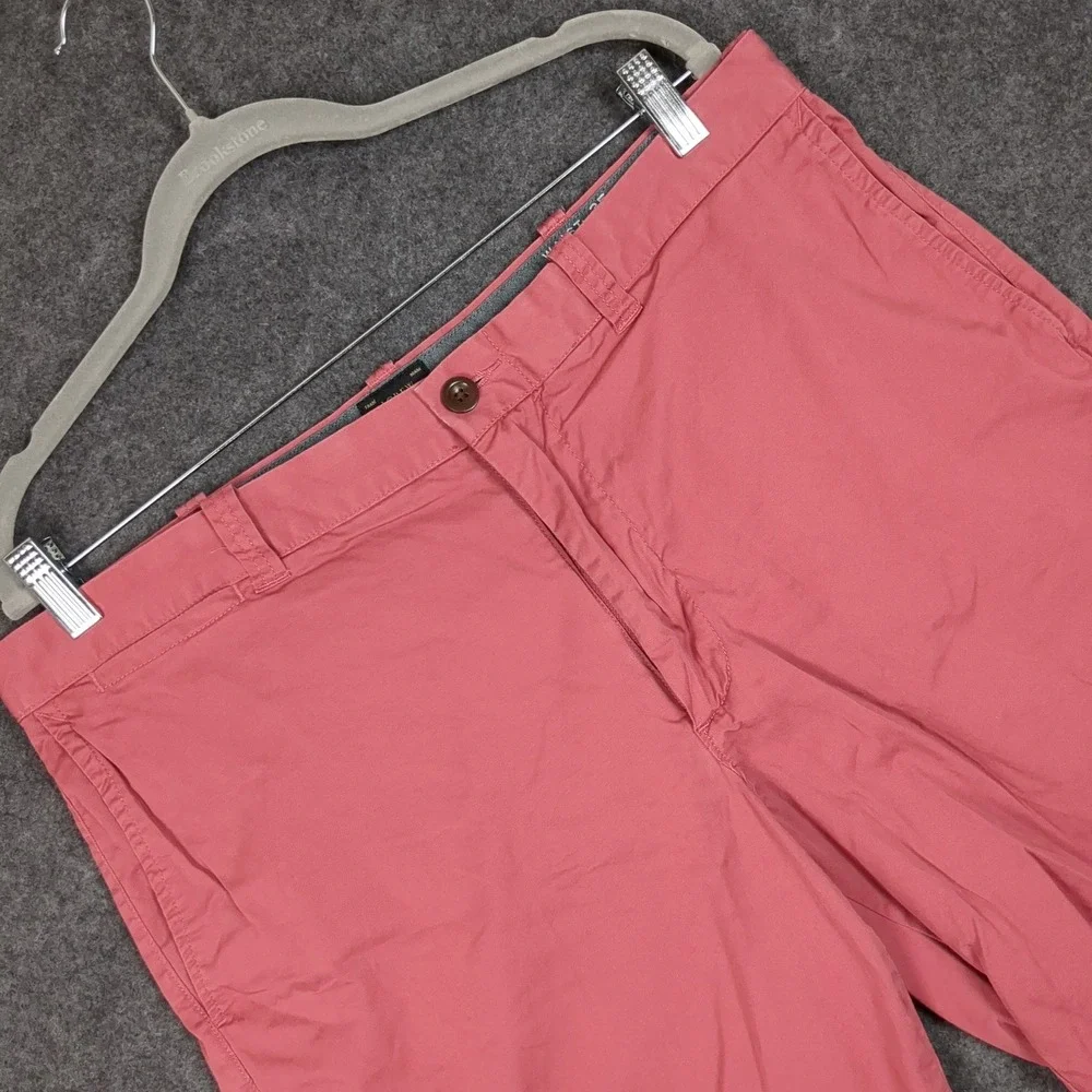 J.Crew Mens Stretch Chino Shorts‎ 35 9 Salmon Pink Casual Summer Preppy 77388
